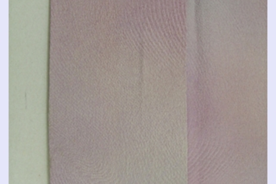 無地の着物の変色直しの画像